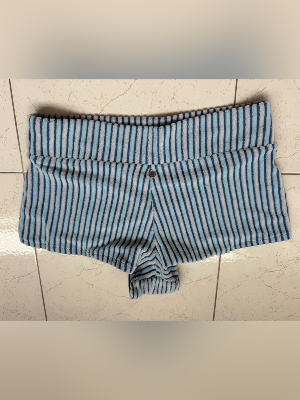 Rhythm Terry High-Waisted Boyshort Bikini Bottoms - Picture 5 of 7